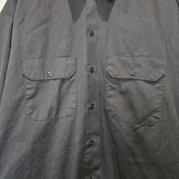 2 Pack Dickies Men's 3XL Long Sleeve Black Button Down Shirts - Picture 4 of 10